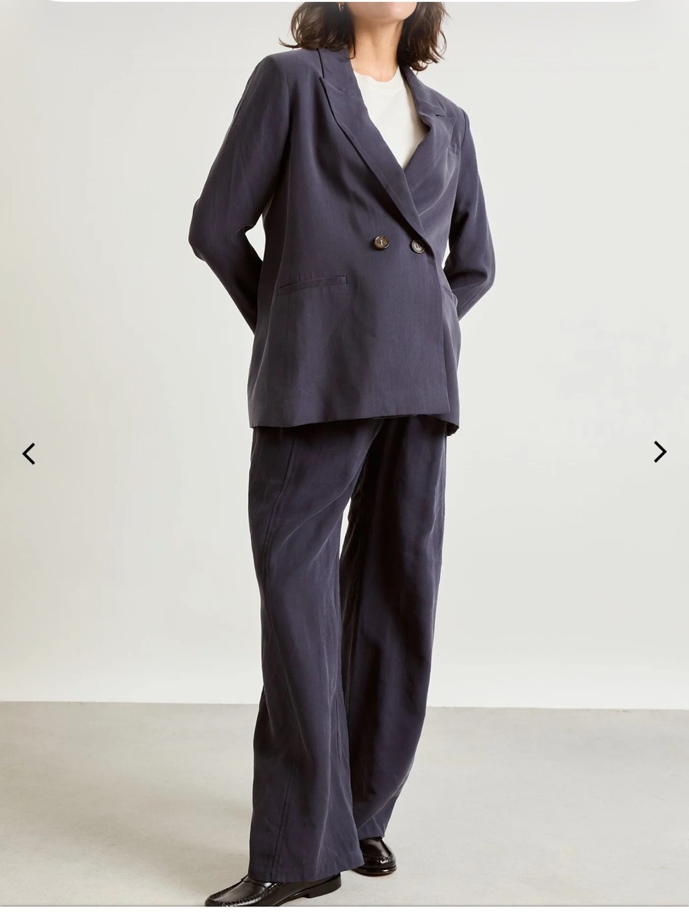Hatch The Soft Tailored Maternity Blazer in Slate Navy Blue